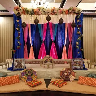 Bay Area Indian Wedding Decorations - Sangeet Decor in Sacramento