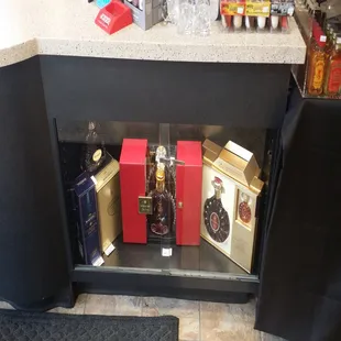 a selection of liquors