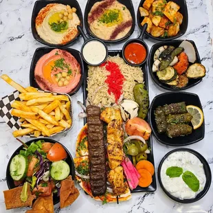 Chicken &amp; Kefta Kabob Plate