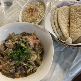 Baba Ganoush and Bean Veggie Mix. Amazing!!