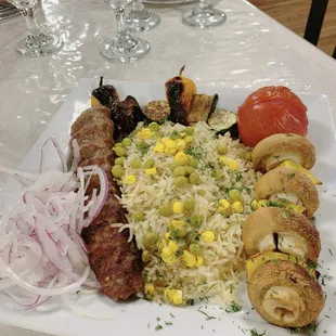 a plate of food on a table