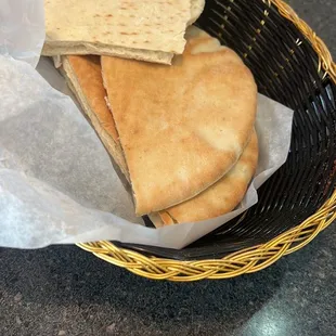 Warm pita bread!