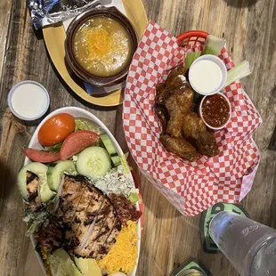 Cobb Salad, Homemade Green Chili and Good Old-Fashioned Hot Wings