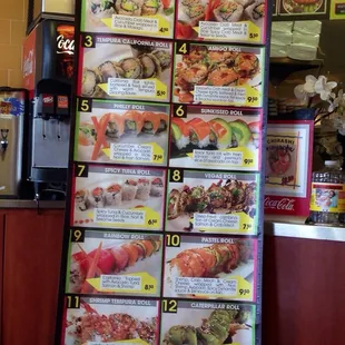 Rolls and 50% during happy hour.