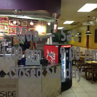 Open Mon-Sat 11am-9pm closed Sun