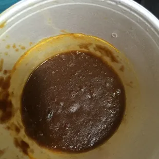 I order a curry rice for to go and this is what I got!! Leftover curry? This is nasty !! Will never go back again!