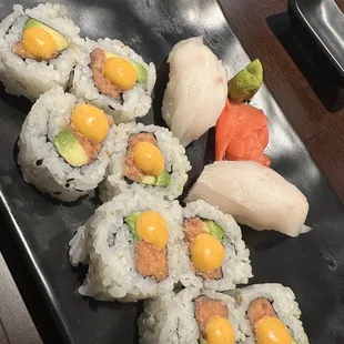 a variety of sushi