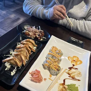 Pork Gyoza  and Takoyaki