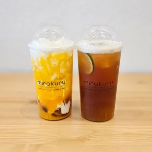 Mango Coconut Milk and Lychee Oolong Tea