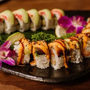 Dragon Roll and Lobster Roll