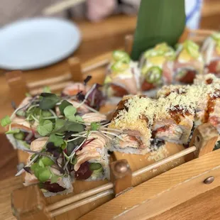 sushi, sushi and sashimi, sashimi, food