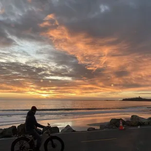 Sunset from our table.