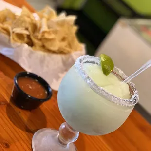Frozen Margarita, Chip, and Salsa!!!