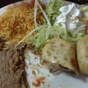 Steak chimichanga good.