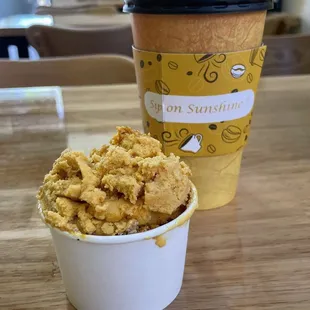 Fall Pumpkin Gelato with a Mac Nut Latte