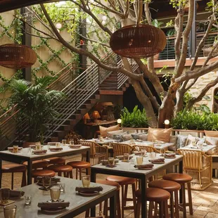 view of the dining room from the bar