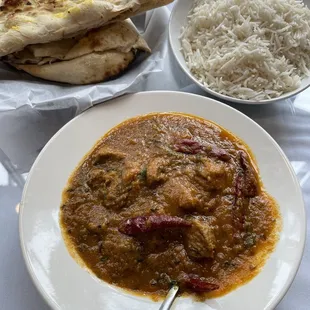 Lamb Madras + Garlic Naan