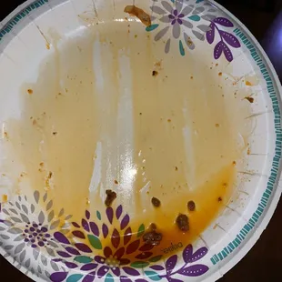 Oily leftovers from the Lasagna Pasta. Gross!