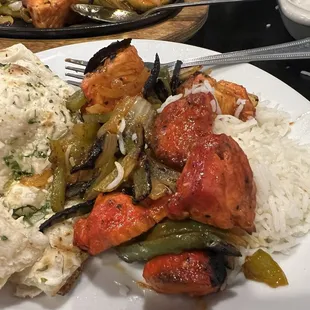 Chicken tikka and Garlic Naan