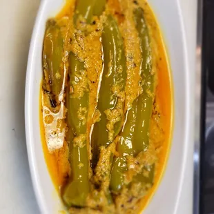 a close up of a dish of food