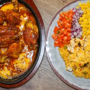 We have chicken wings and rice plates. Which one tempted you more? Let us know!