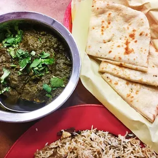 Spinach potato, Paloa and fresh naan are a must try. I will definitely be back. There&apos;s definitely love in the food.