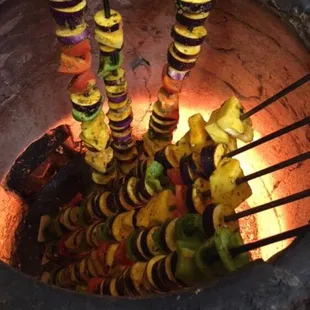 Grilling in the Clay tandoor oven
