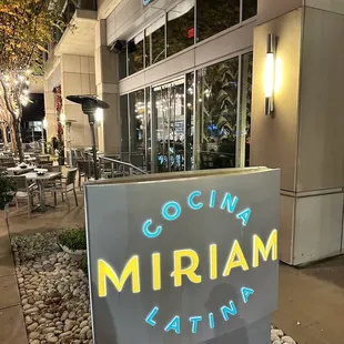 the entrance to the restaurant