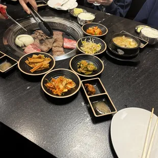 Combo #1 meat platter and side dishes.