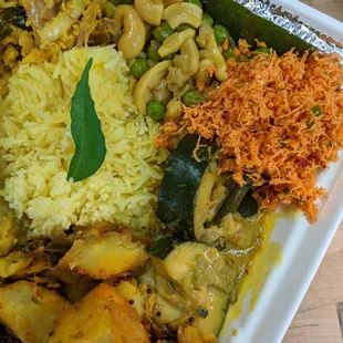 Rice &amp; Curry with pol sambol