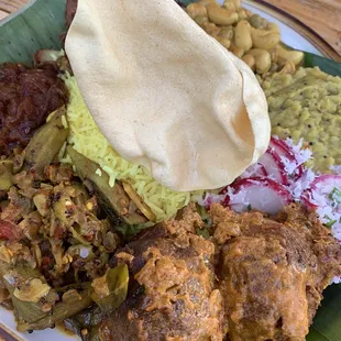 following week&apos;s rice and curry plate with meatball curry and the best tasting cashew curry