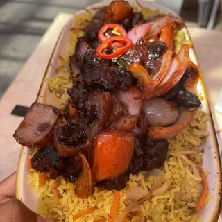 Deviled "Pork" w/Fried Rice