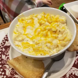 Huge bowl of mac and cheese