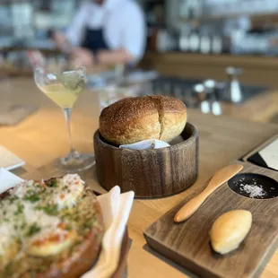 escargot, warm sourdough bread, butter &amp; salt