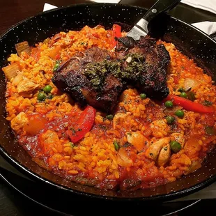 paella, food