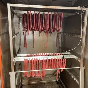 a rack of sausages