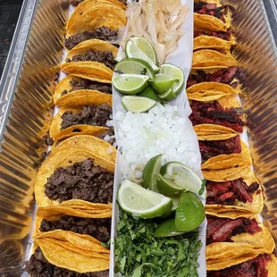 Family tray street tacos 20-30 street tacos (corn)