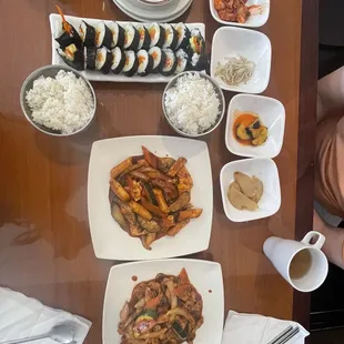 sashimi, sushi, sushi and sashimi, food