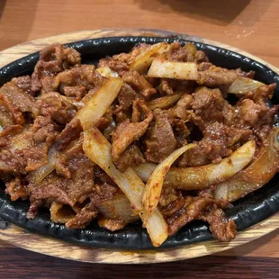 Spicy pork bulgogi (not the pork belly)