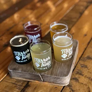 four different types of beer