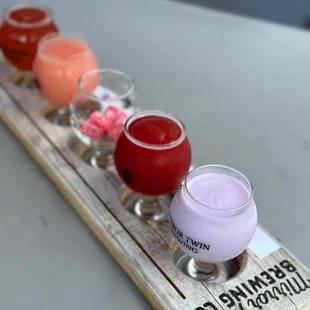 Barbie slushy cocktail flight