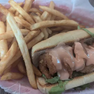 Shrimp Po Boy Sandwich