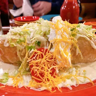 Chimichanga supreme, the BIGGEST I've ever seen!