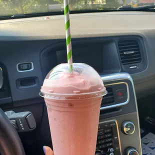 Supposed to be a strawberry smoothie but tasted exactly like a milkshake.