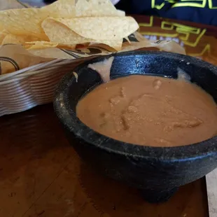 Chips and bean dip!