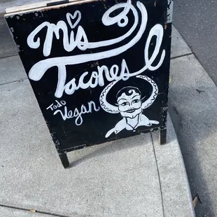 A-frame sign out front