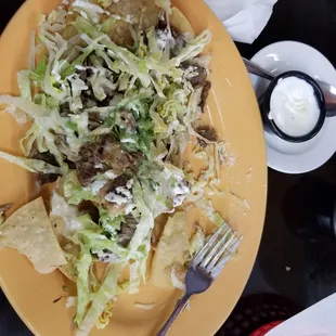 a plate of mexican food