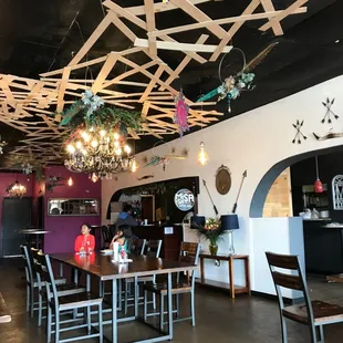 the interior of the restaurant