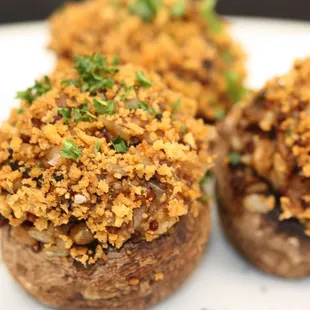 Farro Stuffed Mushrooms