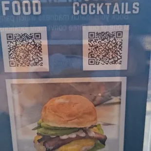 QR codes for food and beer menus